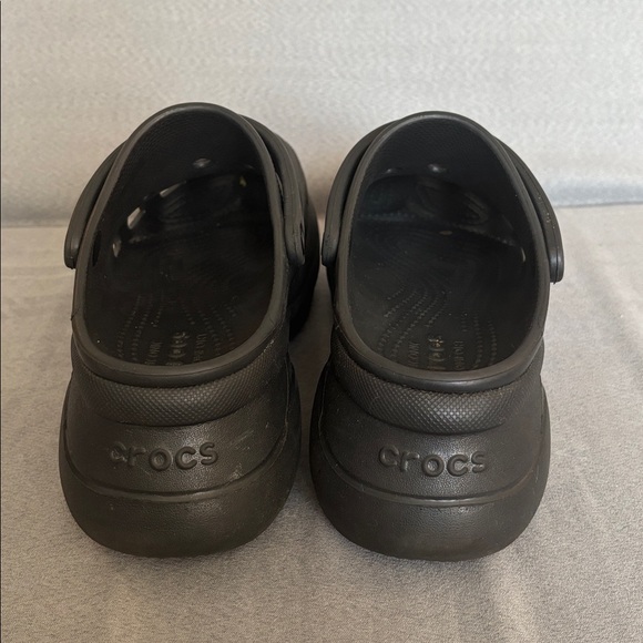 CROCS Bae Clog Platform Shoes Black Women's 10 Chunky Heel Slip On - Picture 4 of 8